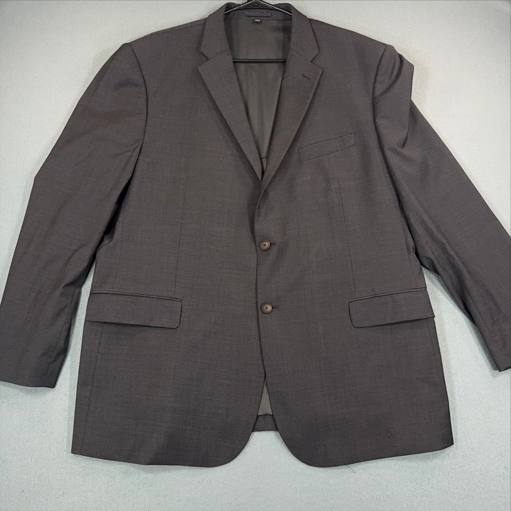 Jos. A. Bank Traveler Blazer Charcoal Gray Wool Blend Tailored Fit 48 Long NWOT - Picture 1 of 12